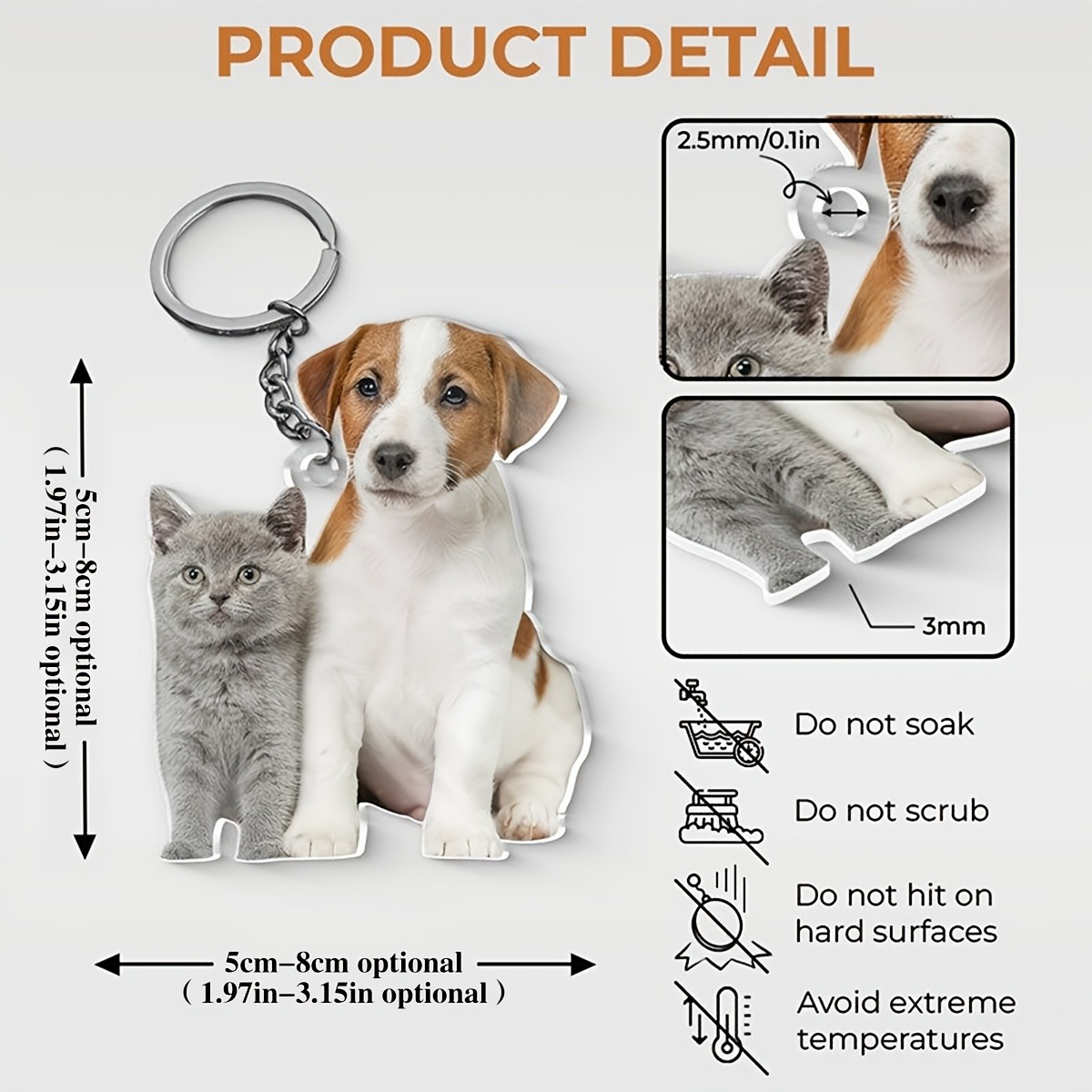 Laser Engraving Software - Personalized Custom-Cut colorful Photo Keychain, Acrylic
