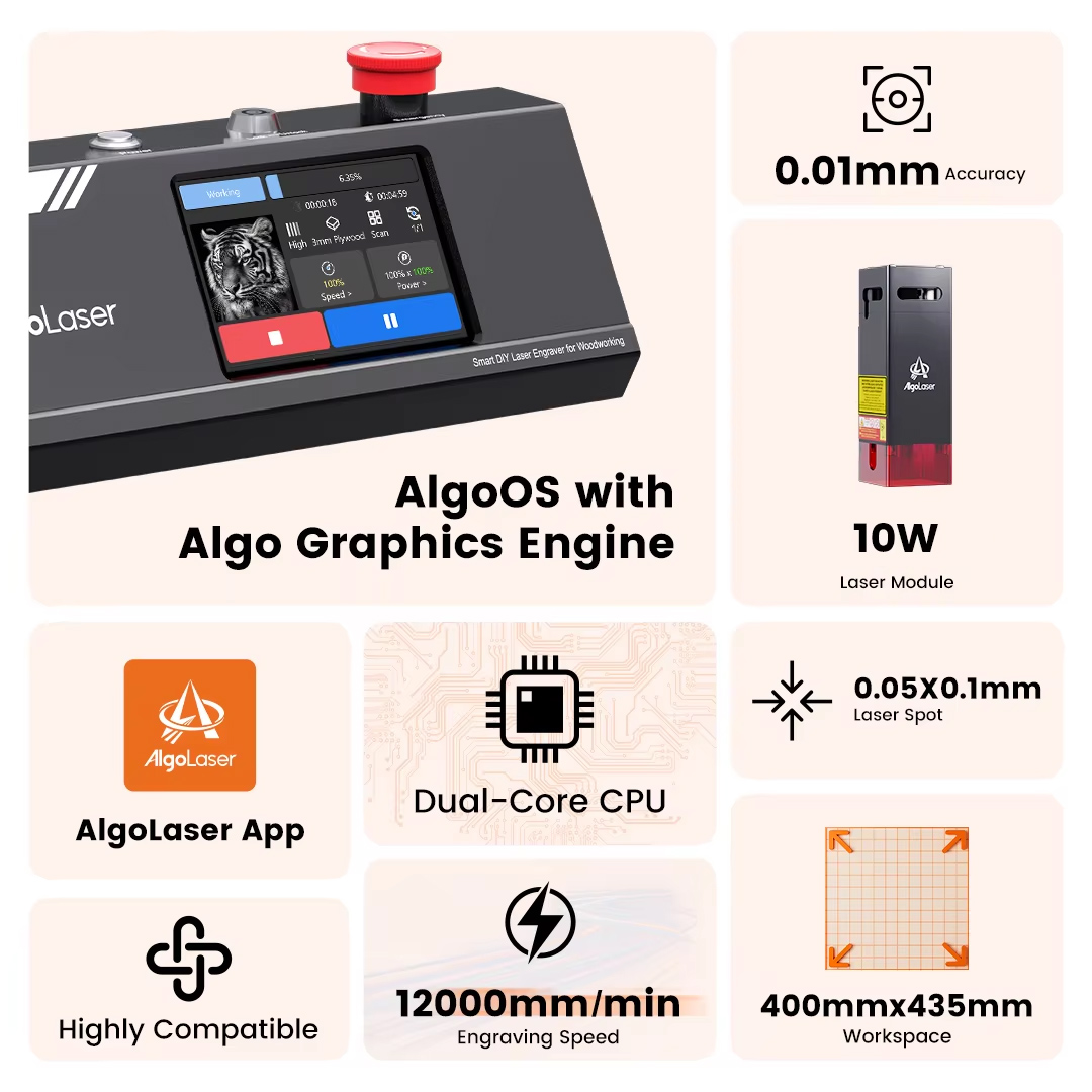 Algolaser DIY Table 40*43cm CN - Industrial Grade Laser ulasan dan harga