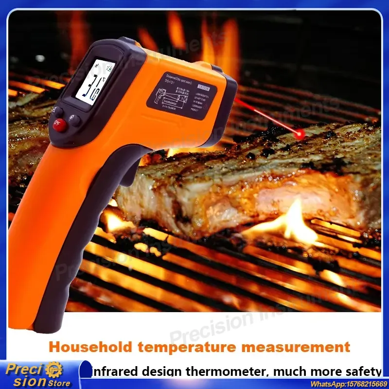 Infrared Thermometer Gun Non C - Industrial Handheld Laser ulasan dan harga