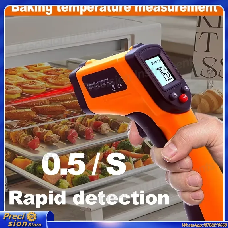 Infrared Thermometer Gun Non C - Industrial Handheld Laser ulasan dan harga