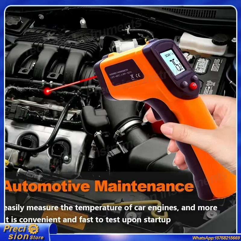 Infrared Thermometer Gun Non C - Industrial Handheld Laser ulasan dan harga